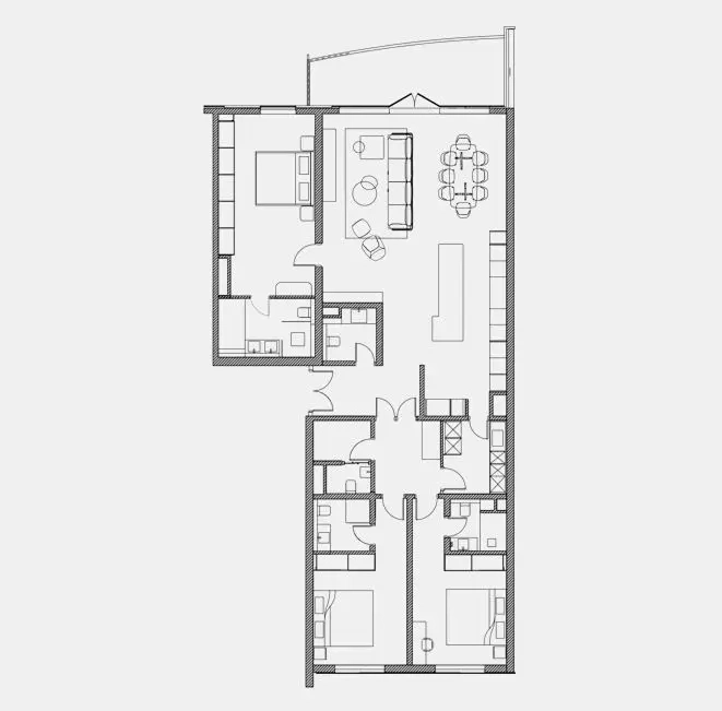 Layout plan for the villa renovation